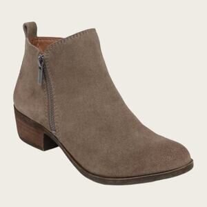 NWOB | Lucky Brand | Basel Suede Flat Bootie | Light Brown | Size 8.5
